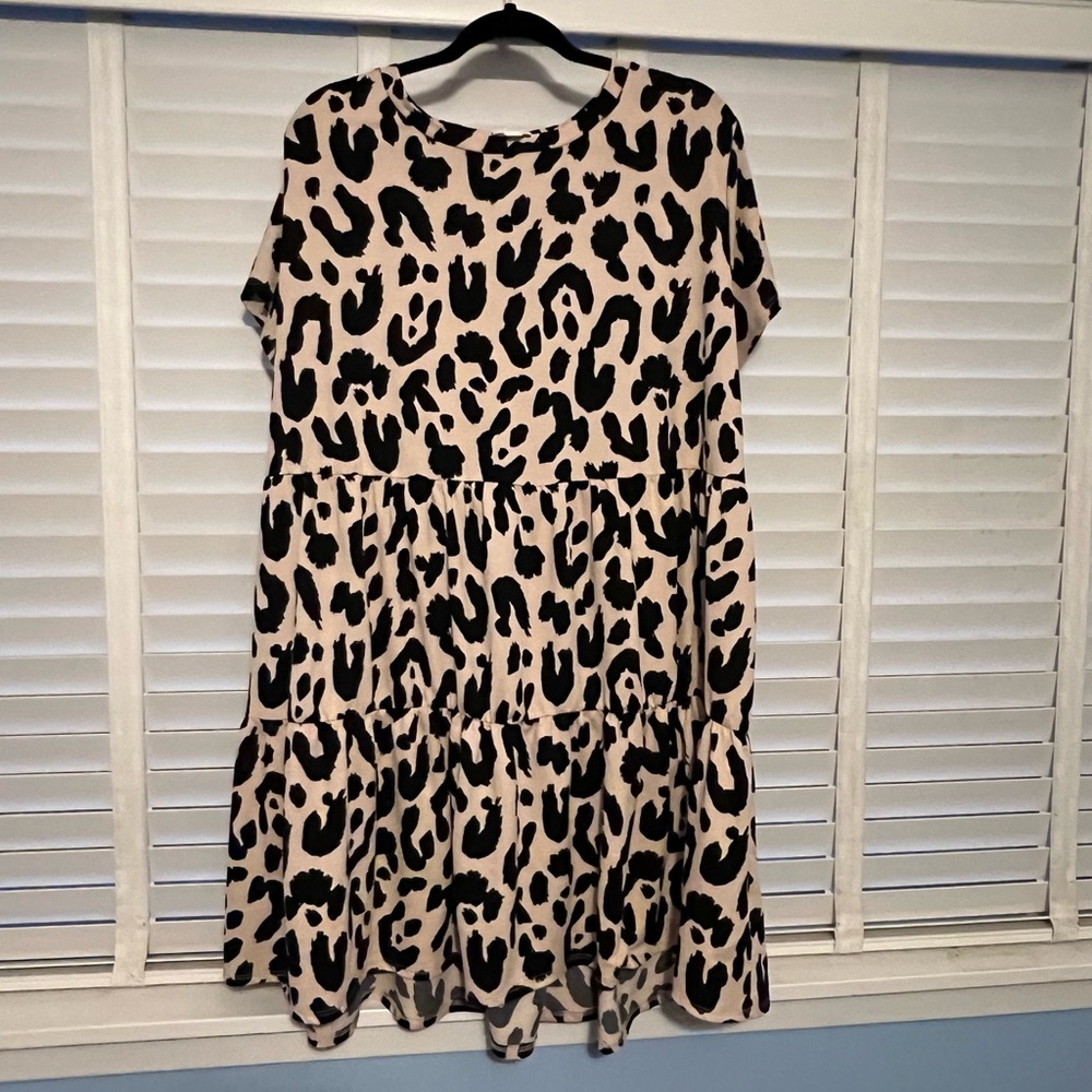 Lularoe Leopard Print Tiered Dress